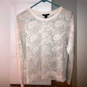 Womens Lace Longsleeve Forever 21 Top